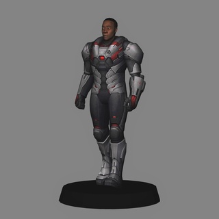 warmachine quantum suit - avengers endgame poly mcu marvel cinematic universe 3d print model - Mito3D