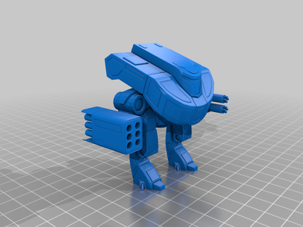 warmech mini-figure bombshell collectible cyborg ion fury mech mecha minifigure model toy creatures 3d print model - Mito3D