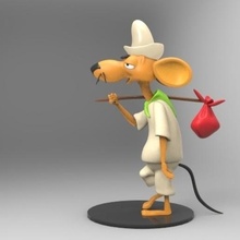 Warner personagem rato mexicano irmãos animado viajante andante aquecimento global roedor animal clássico 3d print model - Mito3D