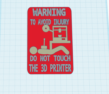 advertencia firmar 3d print model - Mito3D
