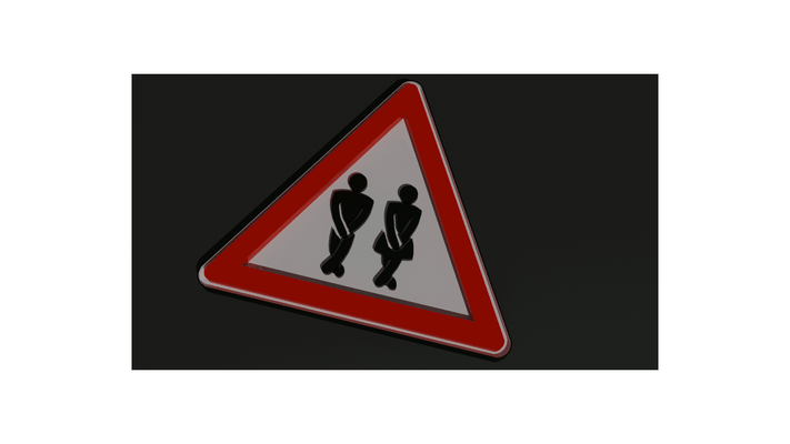 warning sign panel attention decoration room signage funny 3d print model - Mito3D