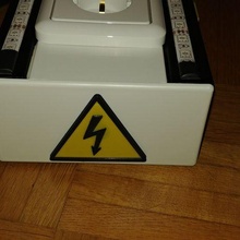 warning sign electrical voltage 3d print model - Mito3D