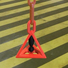 segnale di avvertimento 3d pericolo sospeso plastica catena del vari il canale altezza situazioni rischio la segnaletica achtung cartello attenzione pannello 3d print model - Mito3D