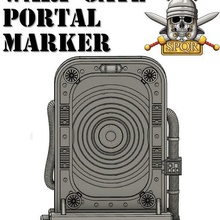 portão de urdidura portal porta marcador jogo objectivo o terreno steampunk gateway wargame wh40k 3d print model - Mito3D