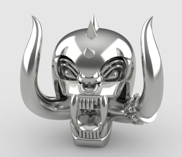 warpig ring motorhead jewel gold silver gothic organic 3d print model - Mito3D