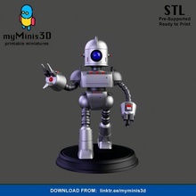 warrior 1 invader robots warband 3d print models art stl 3dprinting 3dprint miniature toy arttoy figures miniatures videogames collectibles robot warhammer 40k space scifi cute android cyborg rpg fantasy 3d print model - Mito3D
