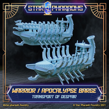 warrior barge apocalypse - star pharaohs game 28mm scifi wargaming 40k necrons terminator egyptian ghost ark doomsday starpharaohs 3d print model - Mito3D