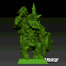 warrior chaos game warhammer fantasy warriors hordes 3d print model - Mito3D