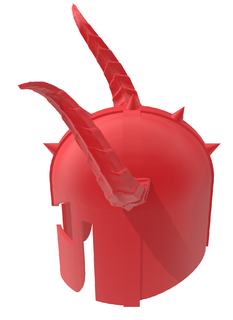 warrior demon helmet helmet  3d print model - Mito3D