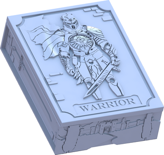 warrior dice box rpg d20 system dungeons dragons minifigure tabletop games 3d print model - Mito3D