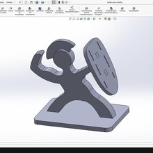 Guerreiro faca suporte espartano base 3d print model - Mito3D
