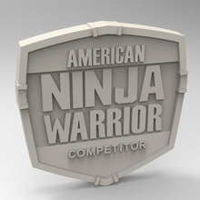 le logo de guerrier art drapeau ninja 3d modèle la cnc américain stl 3d print model - Mito3D