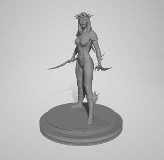 warrior queen fantasy creature monster figurine homemade horror dragon warrior queen  3d print model - Mito3D
