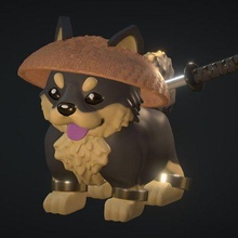 warrior shiba inu game toy shiba inu samurai dog