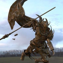 warrior spear helmet war fantasy armor bronze lord trending lordoftherings gameofthrones narnia wizard scull 3d print model - Mito3D