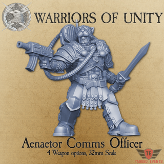 warriors unity - aenaetor comms officer thunder unification 40k warhammer 3d print model - Mito3D