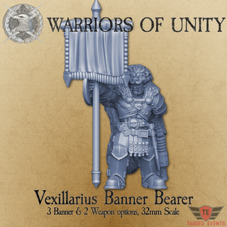 warriors unity - vexillarius banner bearer thunder unification 40k warhammer 3d print model - Mito3D