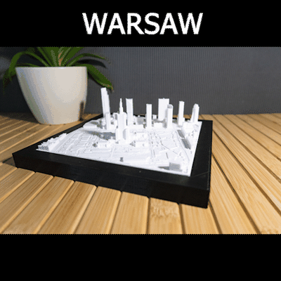 warsaw city architecture palace culture science building skyscraper map art decor poland architecture urban style decoration downtown town land 3d print model - Mito3D