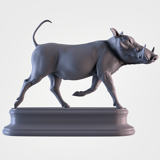 warthog warthog pig animal animals statue sculpture decor decoration  3d print model - Mito3D