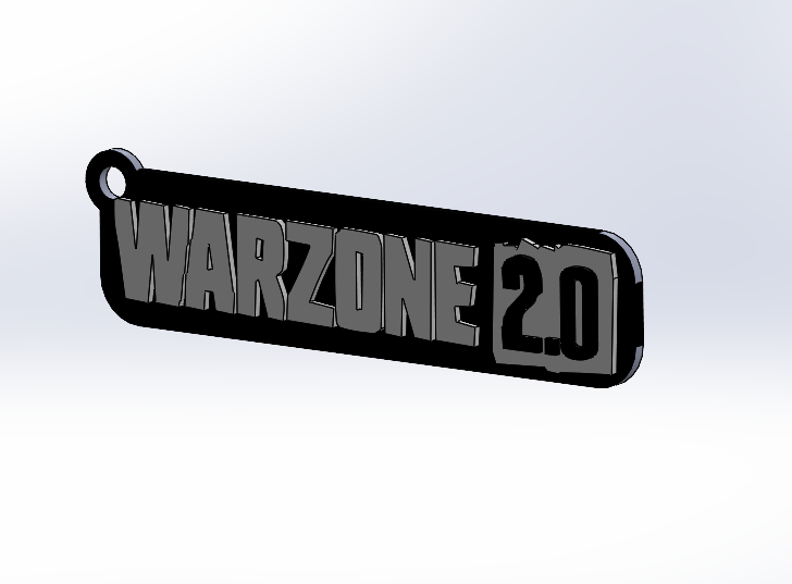 warzone 20 dual single keychain warzone20 llavero playstation4 play station cod ps4 activision xbox callofduty shooting 3D print model - Mito3D