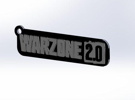 warzone 20 dual single keychain warzone warzone 20 warzone20 llavero playstation4 play station keychain cod ps4 activision xbox callofduty shooting dual  3d print model - Mito3D