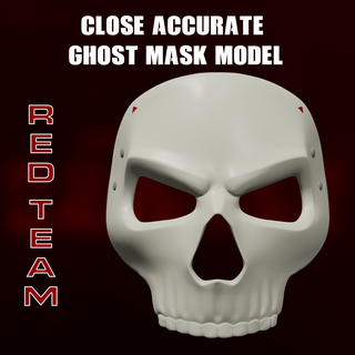 zona guerra 20 rojo equipo fantasma máscara mw2 operador 3d print model - Mito3D