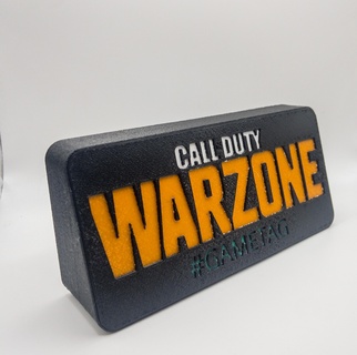 zona guerra personalizzato cartello gioco scrivania giocattolo Call of Duty ps5 xbox pc 3d print model - Mito3D