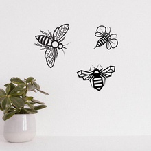 wasp bee pack line art wall sculpture 2d tatto vector surfing decor decoration 3d print model - Mito3D