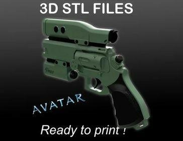 wasp gun avatar pistol cosplay replica 3d print model - Mito3D