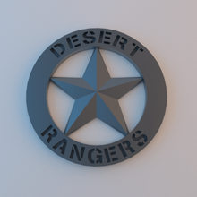 deserto - desert rangers distintivo gioco oggetti di scena wasteland 3d print model - Mito3D