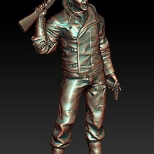 Çorak karakter asker masaüstü reçine sla mini savaş apoc zombi 3d print model - Mito3D