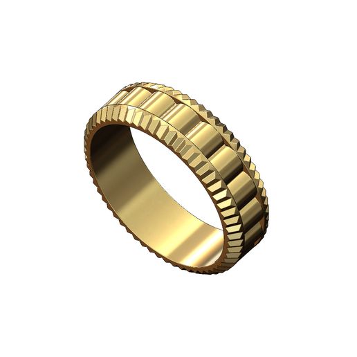 moldura presidencial ligação banda us Tamanho 7 11 3d impressão modelo anel joalheria imprimível ouro prata esterlina jóias luxo clássico rolex bling 3D print model - Mito3D