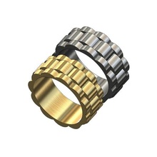 watch link band us size 6 11 3d print model ring jewelry printable gold silver sterling menring fashion jewellery luxury classic rolex swiss apparel men geometric rings 3d print model - Mito3D