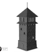 watch tower 30 - warhammer age sigmar bolt action flames war scenery terrain wargame modern architecture house thumbnails building figures game land dungeon fantasy games accessories 3d print model - Mito3D