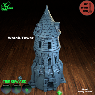orologio Torre gioco ttrpg rpg tavolo miniatura miniature d dnd dungeon draghi fantasia terreno scenario spargere 3d print model - Mito3D