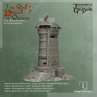 watchtower gagmagnur architecture building city fantasy orc d&d desert playable primitive adventure dnd structure terrain 5e tabletop mordheim 28mm detailed realistic gaming 3d print model - Mito3D