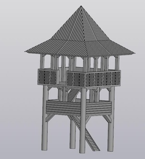 torre vigia alto val cherniiv Chernigov eixo história 3d print model - Mito3D