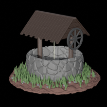 water architecture stone rock shaft bore diorama bucket 3d print model - Mito3D