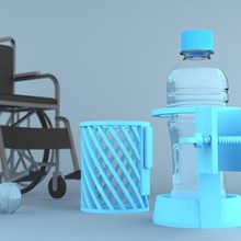 bottiglia d'acqua titolare casa cad La progettazione in 3d Modellazione stampa 3d print model - Mito3D