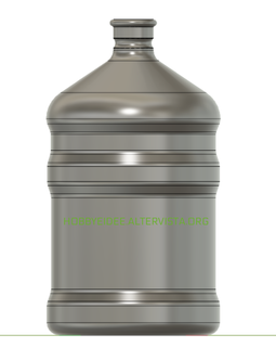 agua botella v4 agua botella cilíndrico miniatura modelo galón 3d print model - Mito3D