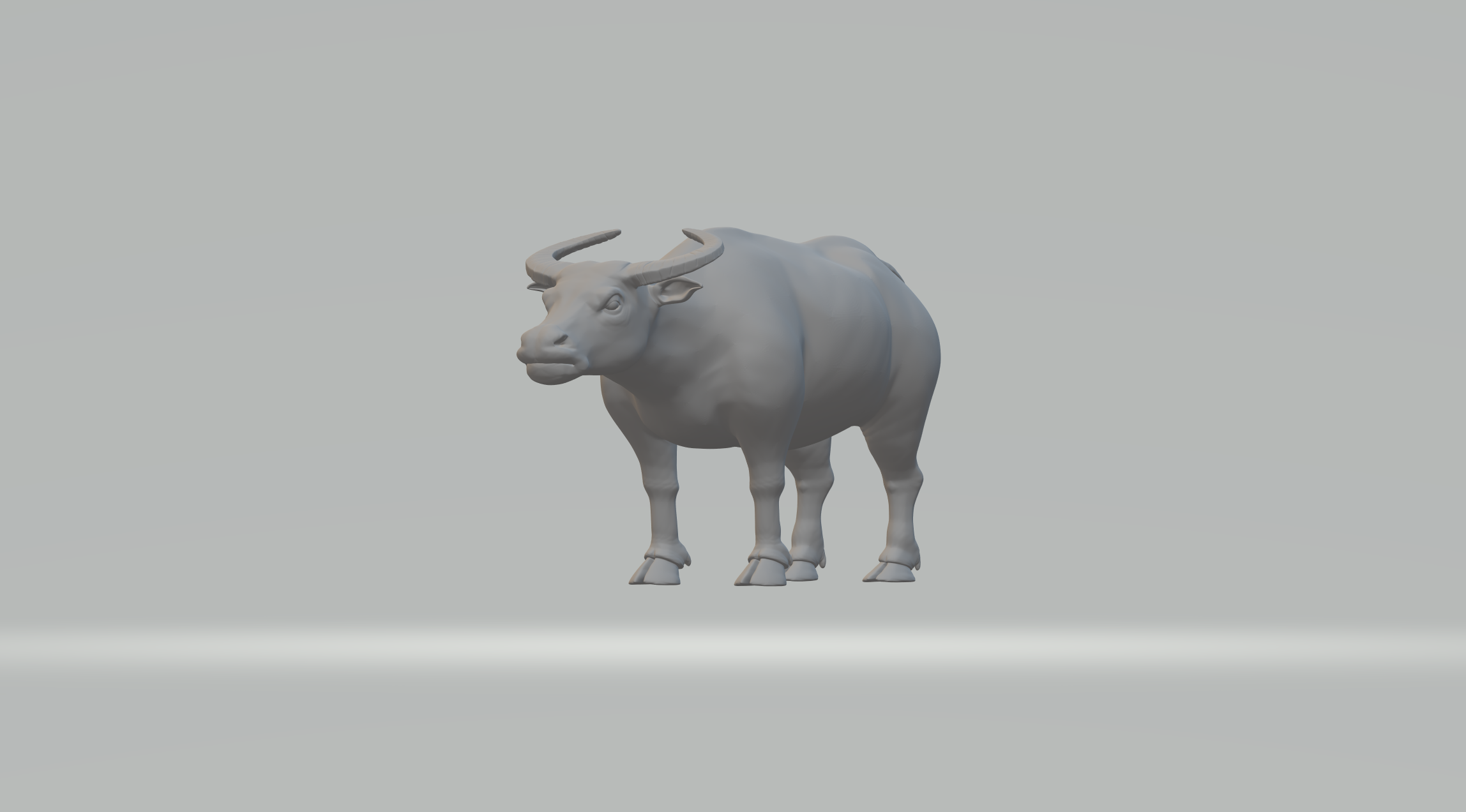 l'eau buffle 3d impression modèle asiatique animal Asie faune vache taureau réel bubale mixeur cycle animaux mammifère art sculptures 3D print model - Mito3D