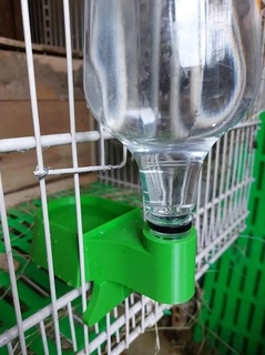 acqua contenitore ciotola coniglio animale domestico gabbia azienda agricola polli piccolo petg 3d print model - Mito3D
