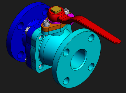 water control valve mecanique fluid 3d print model - Mito3D