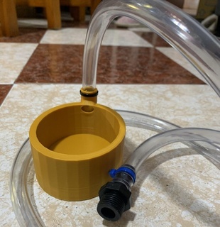 agua dispensador tubo relleno relieve base comida mascota plato mascotas animales hogar casa 3d print model - Mito3D