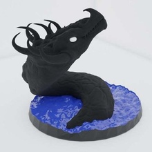 water dragon bust art creature dragons dungeons creatures 3d print model - Mito3D