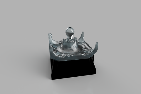 water droplet sculpture 3d print model - Mito3D