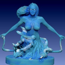 agua elemental Arte juguete 3d print model - Mito3D