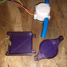 water flow meter tool arduous flowmeter sensor door holder 3d print model - Mito3D