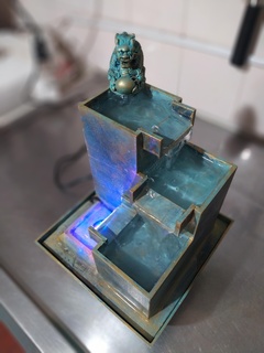 acqua Fontana feng shui cascata fonte decorazione casa 3d print model - Mito3D