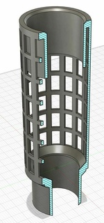 água entrada filtro tubo ar livre jardim 3d print model - Mito3D